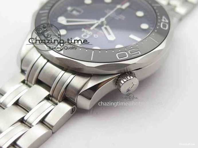 0227 Seamaster 300M SS MK 1:1 Best Edition Black Dial Ceramic Bezel On SS Bracelet A TopPick 8177